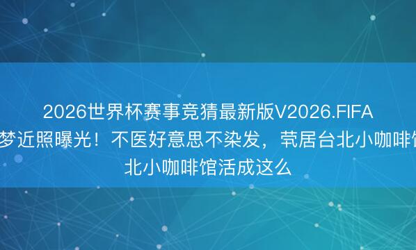 2026世界杯赛事竞猜最新版V2026.FIFA 73岁胡因梦近照曝光!不医好意思不染发,茕居台北小咖啡馆活成这么