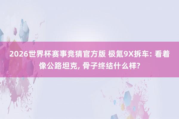 2026世界杯赛事竞猜官方版 极氪9X拆车: 看着像公路坦克， 骨子终结什么样?